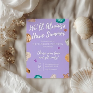 Watch party invite, The Summer I Turned Pretty, We&#39;ll always have summer, Girls nights, jelly bonrad cousins beach, Tsitp series season 3