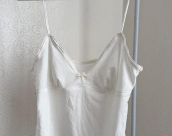 Handmade Coquette Cami Top - Lace Trim Tanktop - Soft Girl - Custom Size Available - Alice Top