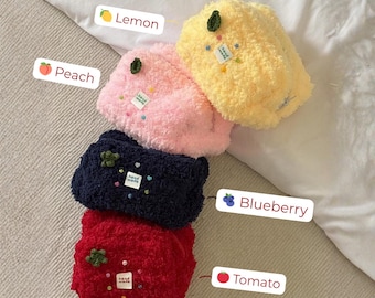 Fruit Plush Pouch - Handmade Makeup, Coin Bag