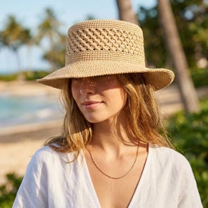 Crochet Wide Brim Sun Hat Pattern (PDF Download), Beach Summer Crochet Tutorial