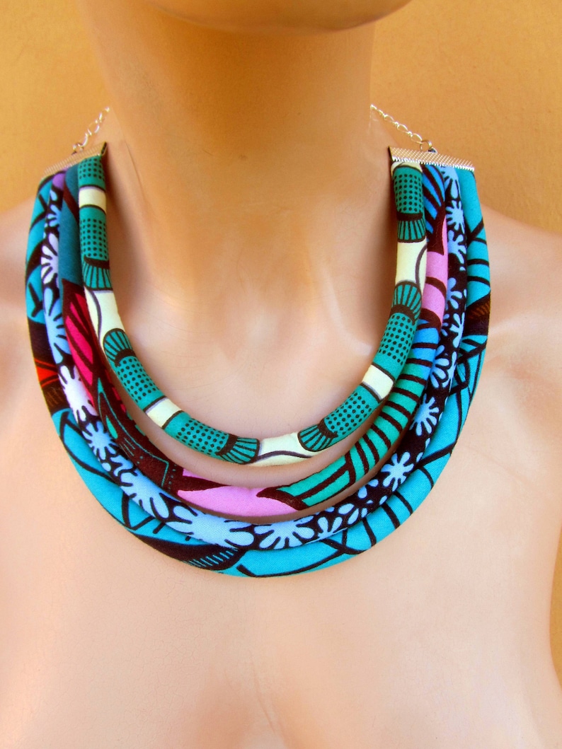 African fabric bibnecklace Ethnic Bridesmaid Gift Wedding Etsy