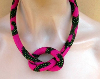 Light-weight fabric necklace  /Gift Under 20  / One line Choker necklace/ women gift jewelry set
