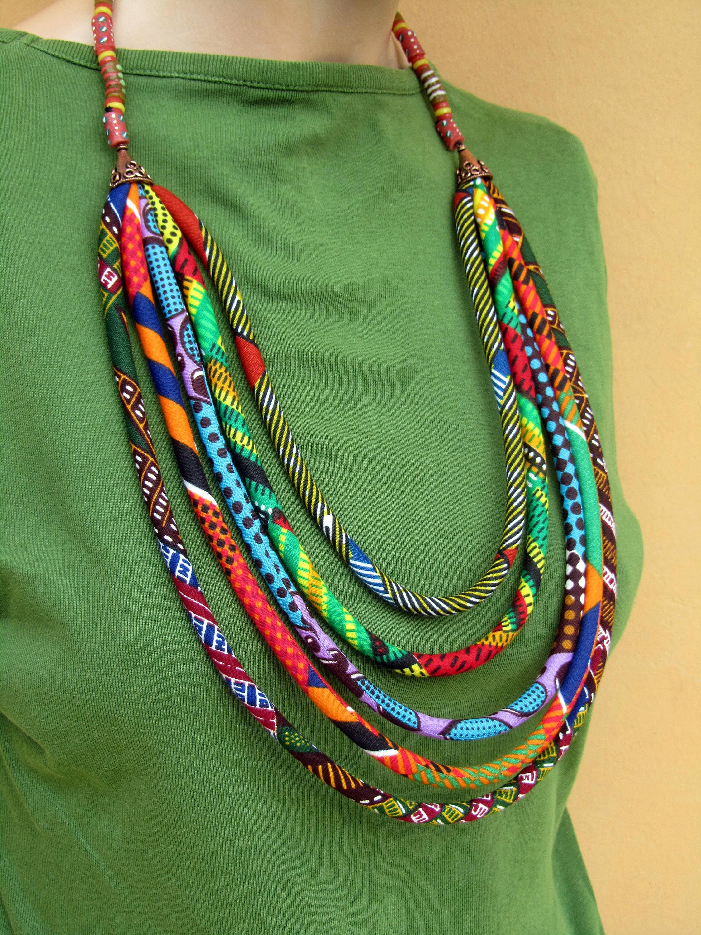 Strand Necklace/ African Fashion Jewelry /tribal Jewelry/ Long Etsy UK