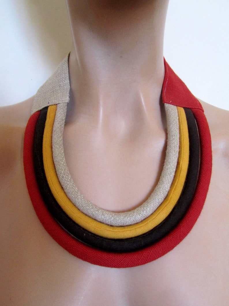 Raw silk jewelry Boho jewelry Simple Necklace Rustic fabric necklace Unique jewelry set Fabric cord set