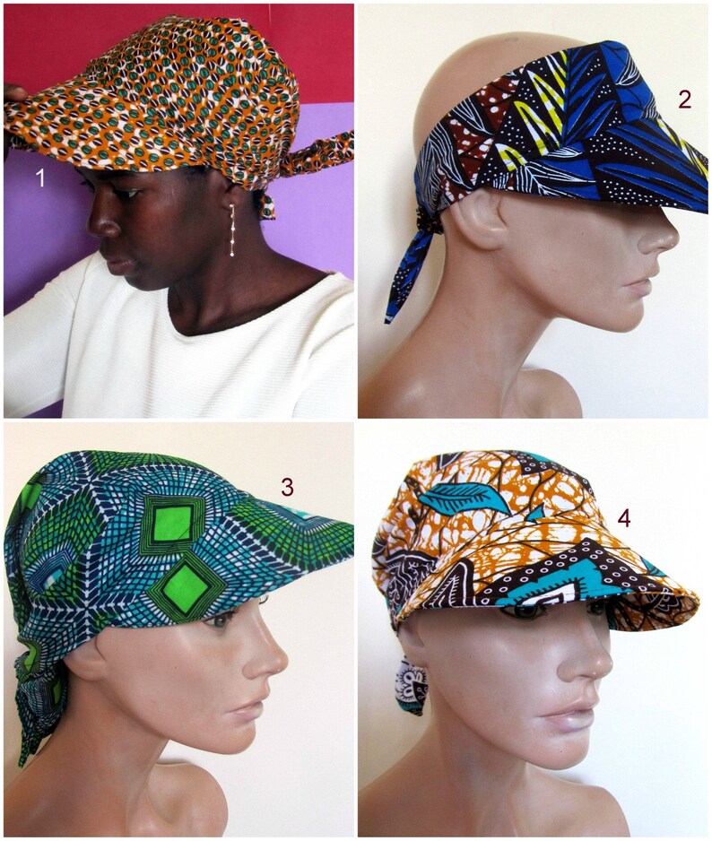 Head wrap Sun visor hat womens hat Head scarf Selftie Etsy