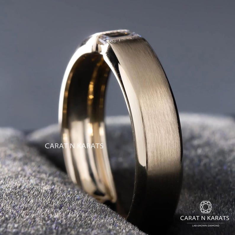 East West Diamond Ring, Bezel Setting 3.0ct Oval Lab Grown Diamond Engagement Ring, Unique Tulip Style Solitaire Ring, 14K Solid Gold Ring