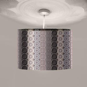 Patterned drum lampshade choice of colours