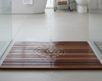 Bathroom Mat, Wood Bath Mat, Waterproof, USA