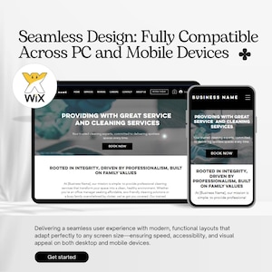 Professional Wix Website Template for Business Services, Custom E-Commerce Website Template, Editable Online store wix website template