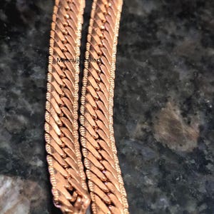 Collar de cadena de serpiente de cobre macizo hecho a mano, pulsera unisex de diseño robusto, todos los tamaños.