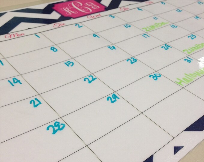 Custom Rewritable Laminated Desk Calendar/blotter - Etsy