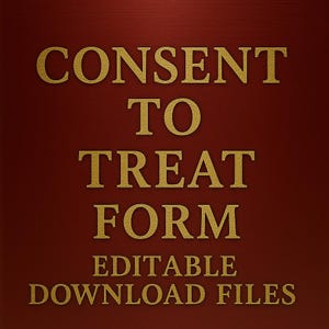 HIPAA Consent to Treat Form | Editable Patient Authorization Template | Medical Intake Download | Healthcare Compliance Form
