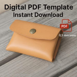 Leather Card Holder Pattern: Minimalist DIY Wallet (PDF Download)