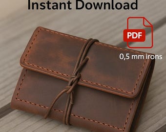 Leather Tobacco Pouch PDF Template: DIY Craft (Digital Download A4)