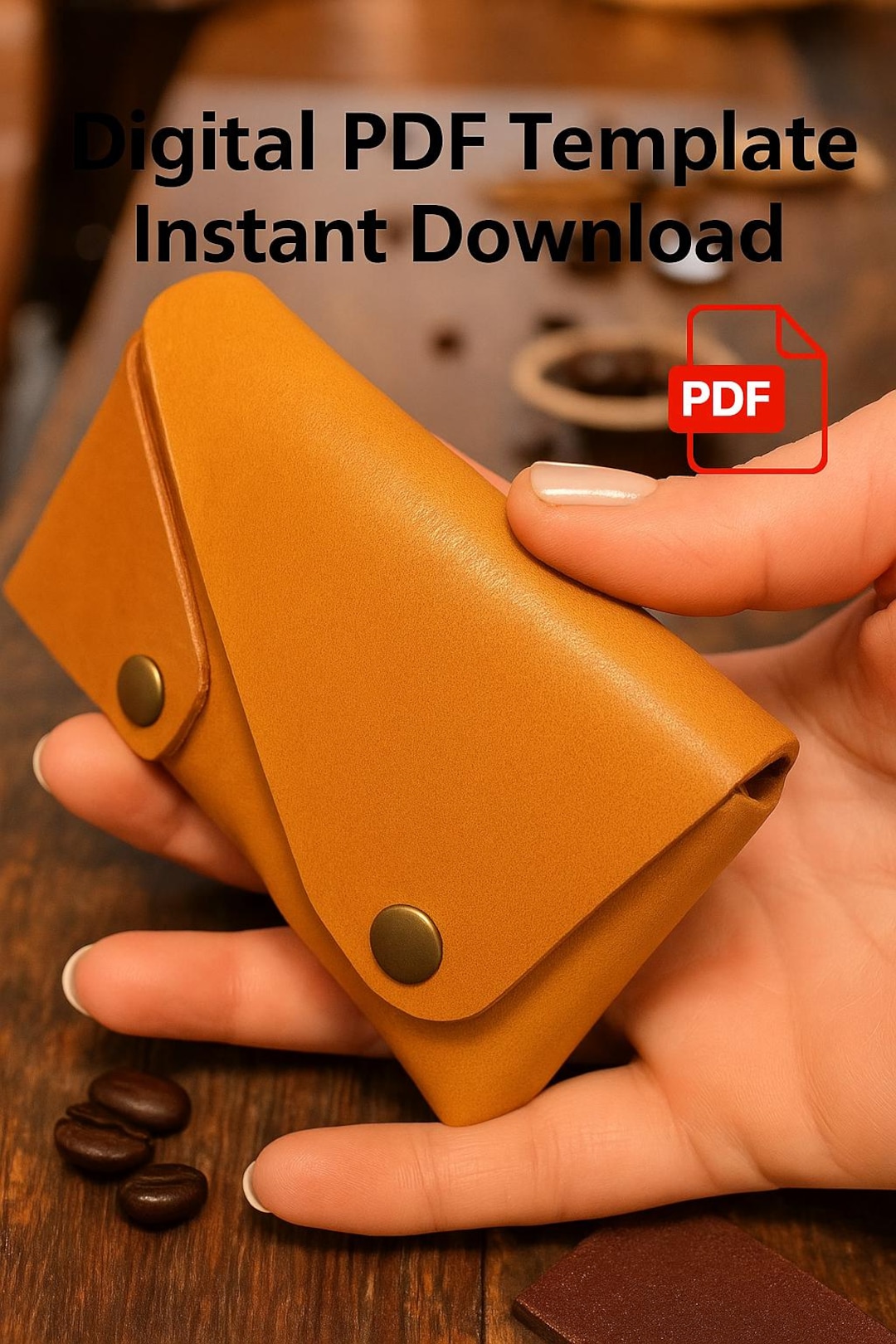 Slim Leather Wallet Pattern: Origami Style, No Stitch (PDF Digital ...