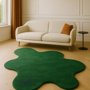 Deep Green Solid Hand Tufted Area Rug in size 4x6, 5x8, 6x9, 8x10, 9x12 , 10x14, for living room , Bedroom , Kids Room , Hallway runners .