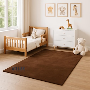 Modern Brown Hand Tufted Area Rug in 100 % wool in size 8x10, 9x12 , 10x14 , 12x15 for living room , Bedroom , Kids Room , home decor .