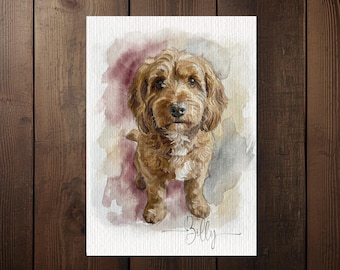 Dog Watercolour Art Painting | Pet Portrait | Pet Illustration | Dog Lover Gift - Dachshund