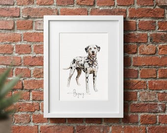 Custom Dog Hand Painted Watercolour Portrait | Personalised Pet Portrait | Pet Illustration | Dog Lover Gift | Digital Download