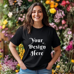 Comfort Colors 1717 T-shirt Mockup Real Model Mockup Print on Demand Mock Digital Download Canva Template Female T-Shirt Oversize Mockup