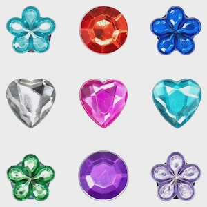 Heart Shoe Charms - Diamond Sparkly Clog Charms, Bling Rhinestone Heart Charms, Shoe Accessories, Perfect Surprise Gift