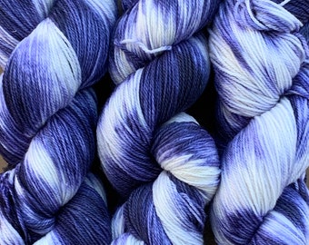 Burple Tie Dye — fingering weight yarn