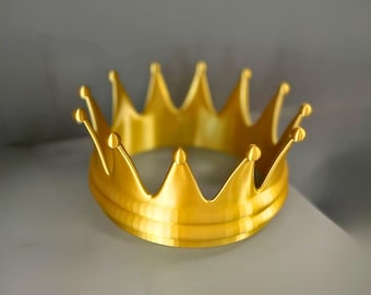 Corona dorata stampata in 3D / Accessorio per costume cosplay / Copricapo per feste reali