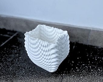 Vaso stampato in 3D / Vaso moderno per piante / Idea regalo minimalista per la casa