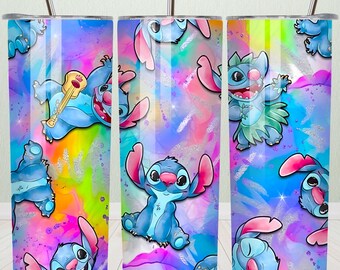 Kubek Stitch, wzory sublimacji Stitch, kubek Lilo i Stitch PNG, 20-uncjowy kubek Stitch Wrap PNG, owijka Stitch