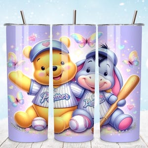 Winnie Pooh 20oz Skinny & Tapered Tumbler Sublimation Designs, Cartoon Pooh Tumbler Png, Winnie The Pooh Wrap, Instant Download