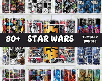 StarWars Tumbler Wrap Bundle, Instant Download 20oz Tumbler PNG Wraps Design, Digital 20 oz Skinny Tumblers Designs Template
