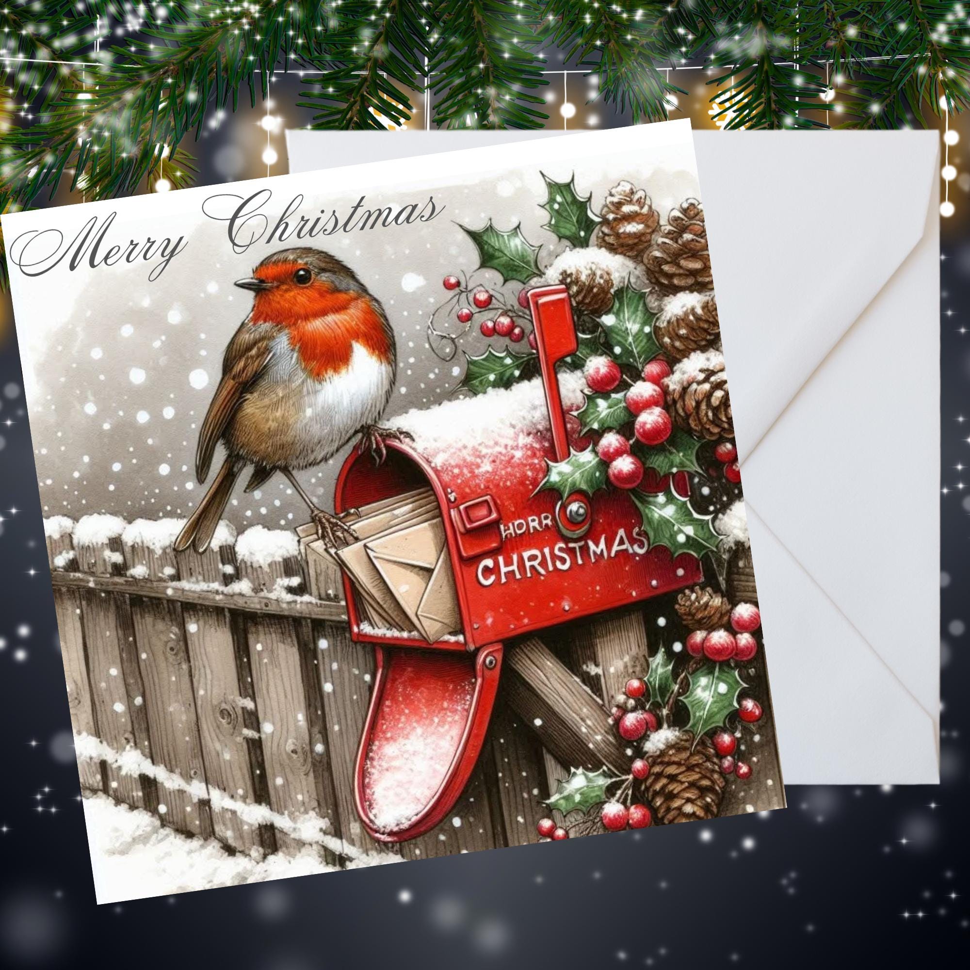 Multi Pack of 10 Robin Christmas Cards Bumper Pack Luxury Christmas ...