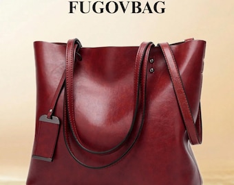 Damenhandtasche im Vintage-Designer-Stil – Luxuriöse Schultertasche mit Henkel, elegante, strukturierte Handtasche für Büro, Reisen und den