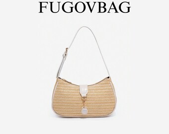 Retro Crescent Shoulder Bag: Minimalist Faux Leather Handbag