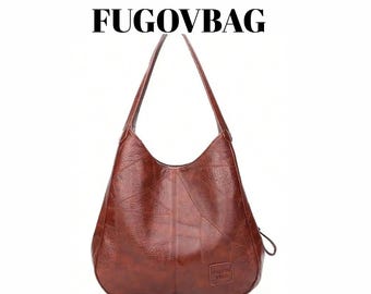 Vintage Inspired Leather Hobo Bag – Designer Shoulder Tote