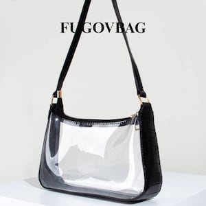 Clear Stadium Bag 12x12x6: Transparent PVC Tote with Zipper