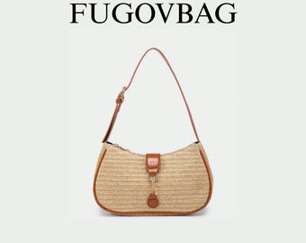 Retro Crescent Faux Leather Shoulder Bag: Minimalist Hook Decor