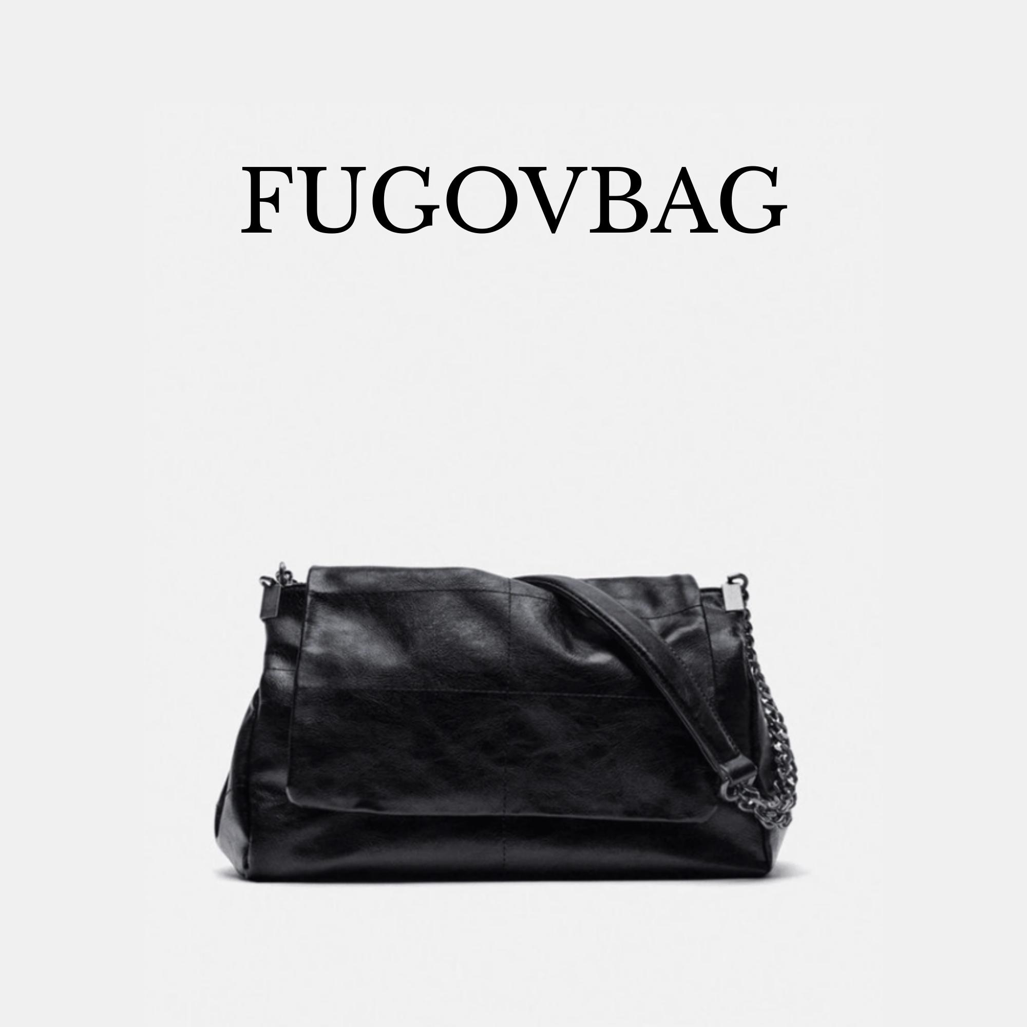 PU Leather Chain Shoulder Bag, Rock Style Women's Hobo Purse and