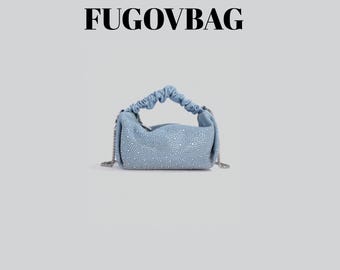 Diamond Crossbody Bag: Elegant Sparkle Purse with Chain Strap