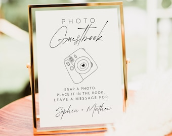 Hochzeits-Foto-Gästebuch Schild druckbares Foto-Gästebuch Schild für die Hochzeit - Foto-Gästebuch Schild Vorlage - Foto Hochzeit Schild