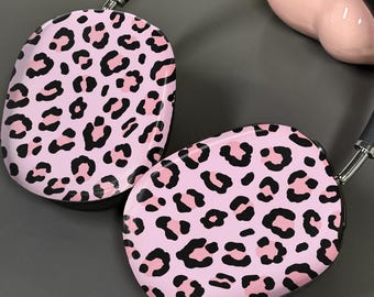 Linda capa rosa clássica com estampa de leopardo para AirPods Max, acessório fofo para fones de ouvido AirPods Max de 1ª e 2ª geração. Presente perfeito!
