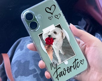 Personalized Custom Photo My Favorite Clear Case for iPhone MagSafe 17 16 Pro Max 15 14 13 Galaxy S26 Ultra S25 S24 S23 Custom Gift for Her