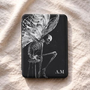 Gothic Fairy Skull Magnetic Kindle Case 7"/6.8"/6" Paperwhite 12th 11th Leather Cover with Strap Dark Grunge Colorsoft Case Book Lover Gift image 12