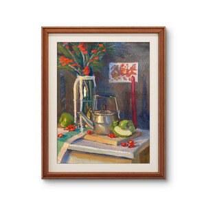 Original Oil Painting Still Life: Cozy Room Decor, 38/29 cm