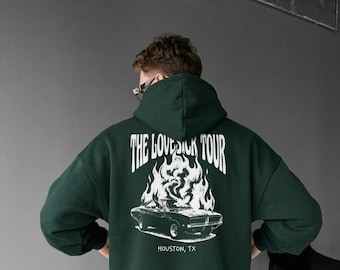 Sudadera con capucha Lovesick Tour – Sudadera con estampado de coche deportivo psicodélico, merchandising de rock vintage