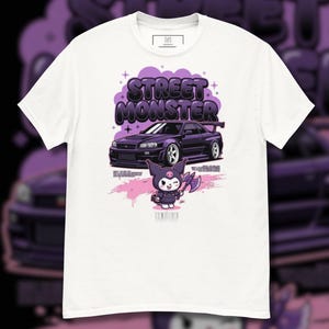 Anime Drift Car Graphic Tee, JDM Cyberpunk Streetwear T-Shirt, Y2K Harajuku Clothing