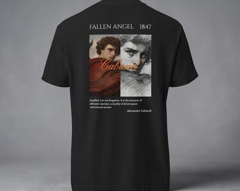 Camiseta Ángel Caído de Alexandre Cabanel, estilo urbano Dark Academia, Comfort Colors 1717