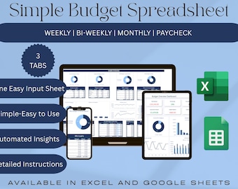 Planificador de presupuesto en hoja de cálculo: Seguimiento financiero en Excel y Google Sheets