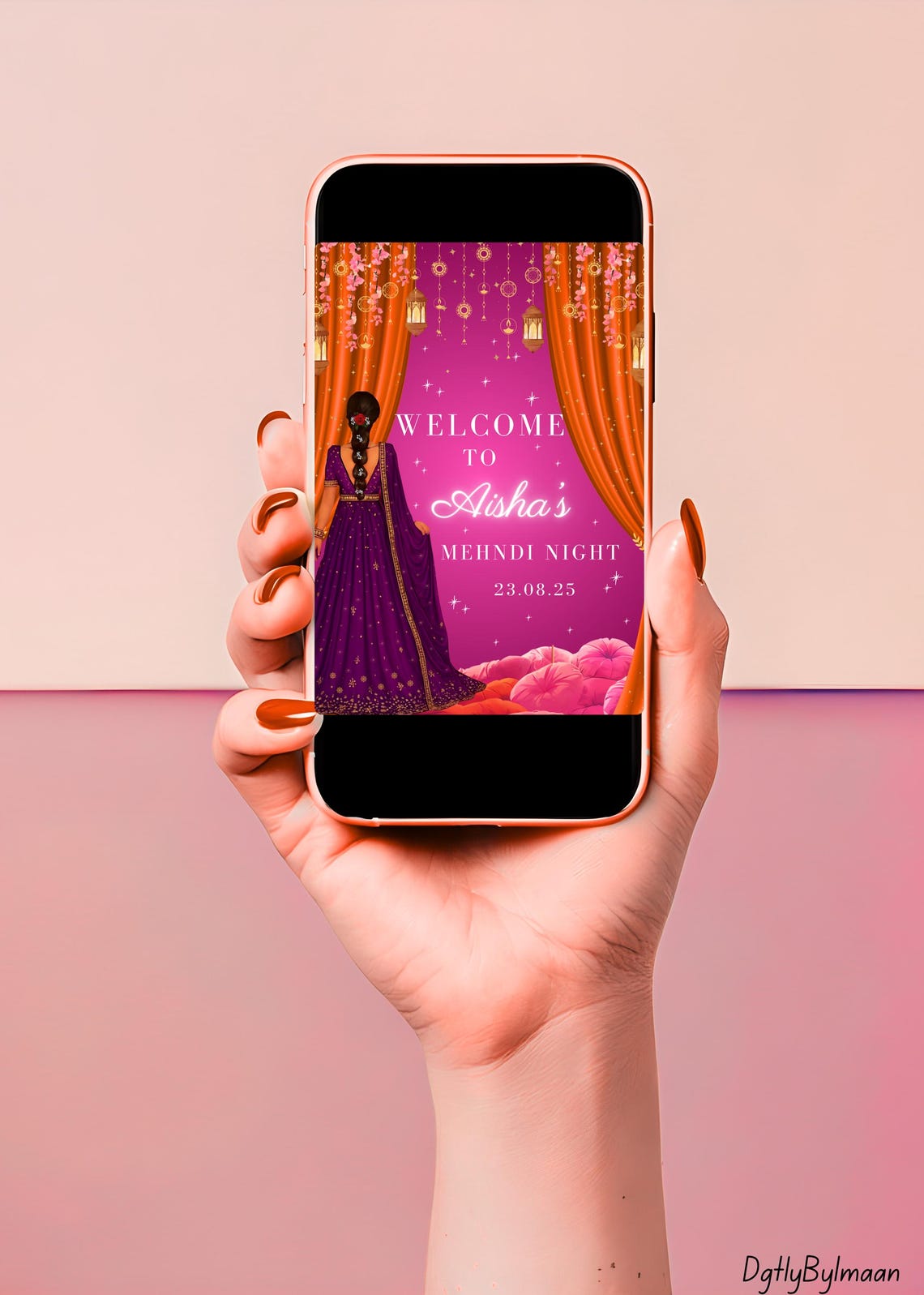 Colourful Mehndi Sign Template,digital Download for Mehndi Sign