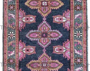 10x14 charcoal black Hand-knotted area rug 9x12 Turkish Oushak Rug Vintege Rug Handmade Wool Rug For Bedroom hallway living room office